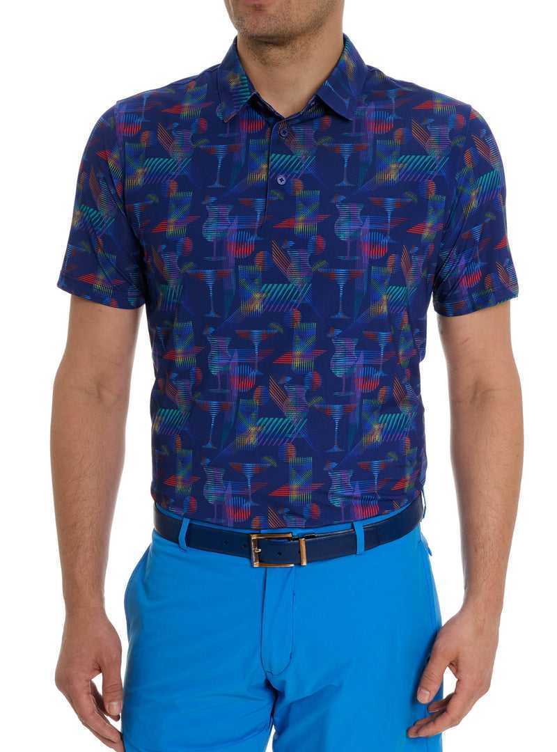 Robert Graham Happiest Hour Polo Blu Marino | 306XVEDNW