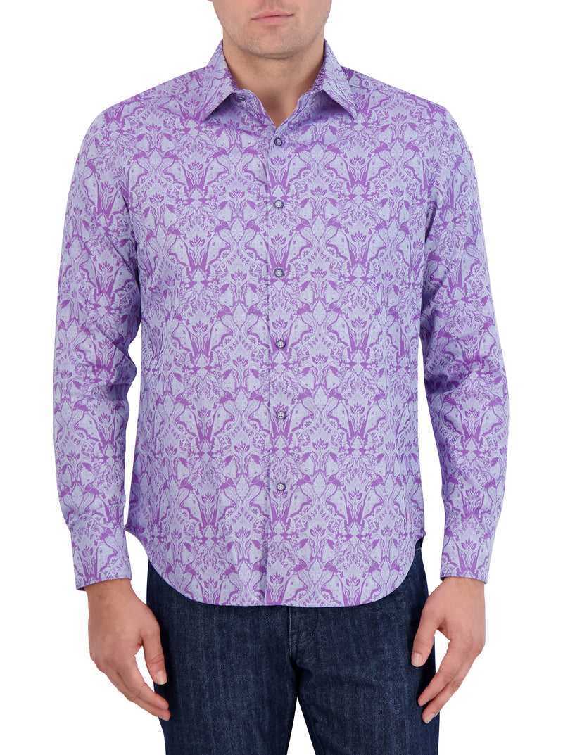 Robert Graham Highland Long Sleeve Button Down Shirt Lilac | 198QSVXMD