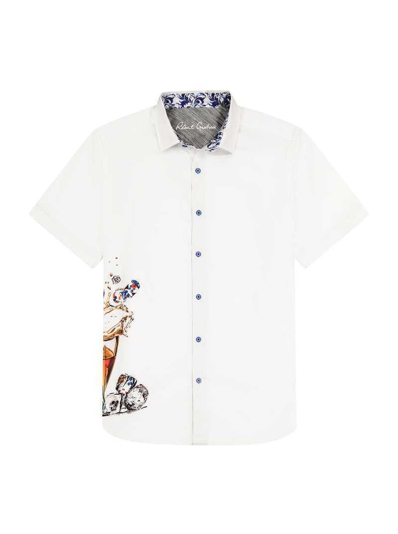 Robert Graham Ice & Dice Short Sleeve Button Down Shirt Tall Bianche | 926PIYAZC