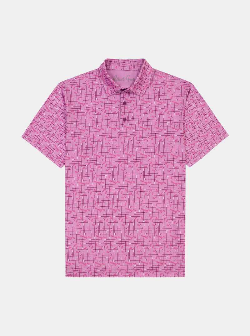 Robert Graham Iron Play Knit Polo Berry | 476IVBCHW