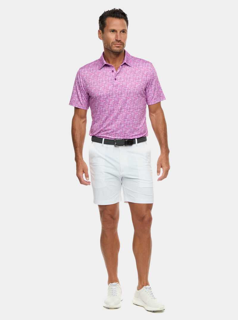 Robert Graham Iron Play Knit Polo Berry | 476IVBCHW