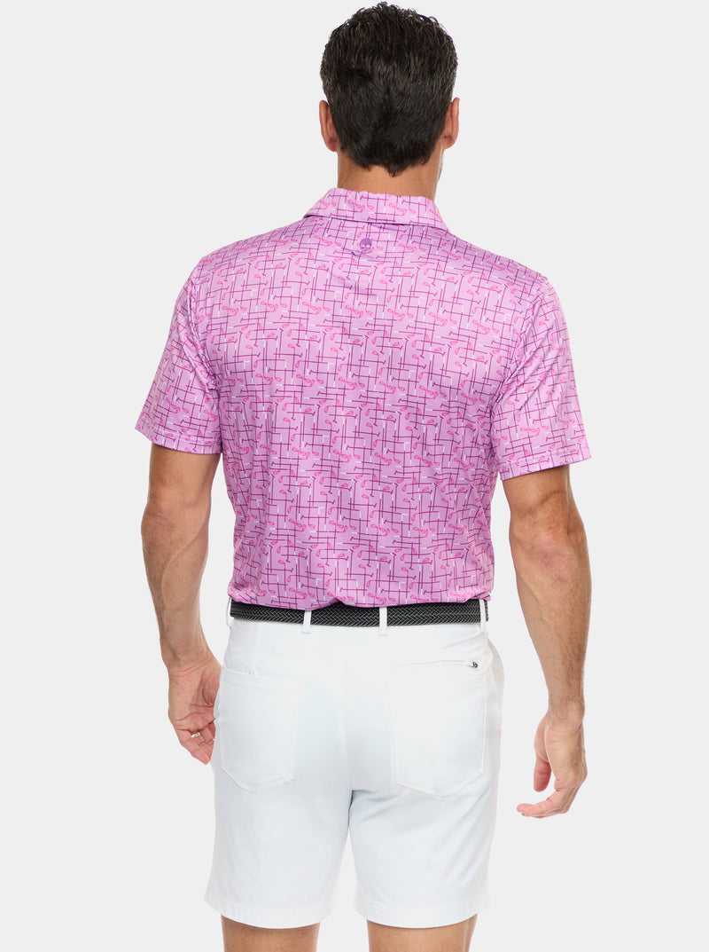 Robert Graham Iron Play Knit Polo Berry | 476IVBCHW