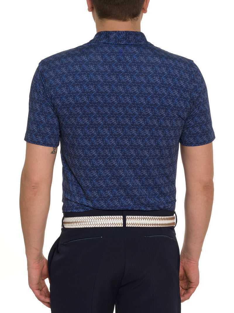 Robert Graham Iron Skull Performance Polo Blu Marino | 524DFUJSP