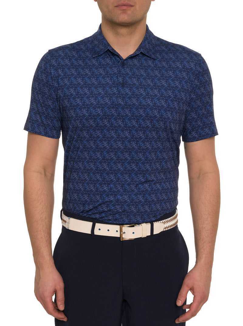 Robert Graham Iron Skull Performance Polo Blu Marino | 524DFUJSP