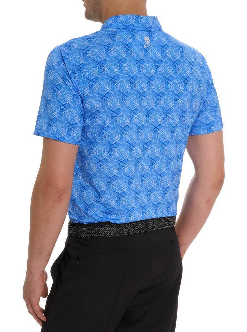 Robert Graham Iron Skull Performance Polo Periwinkle | 891YGITOV