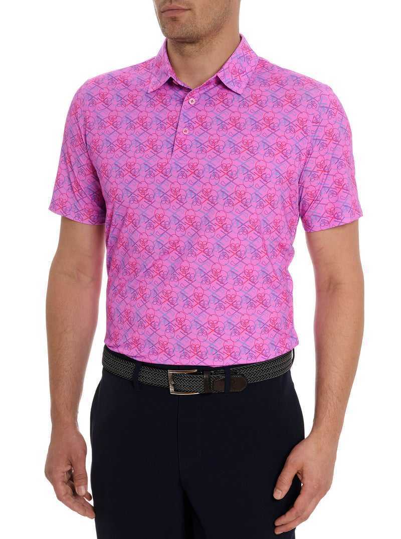 Robert Graham Iron Skull Performance Polo Periwinkle | 891YGITOV