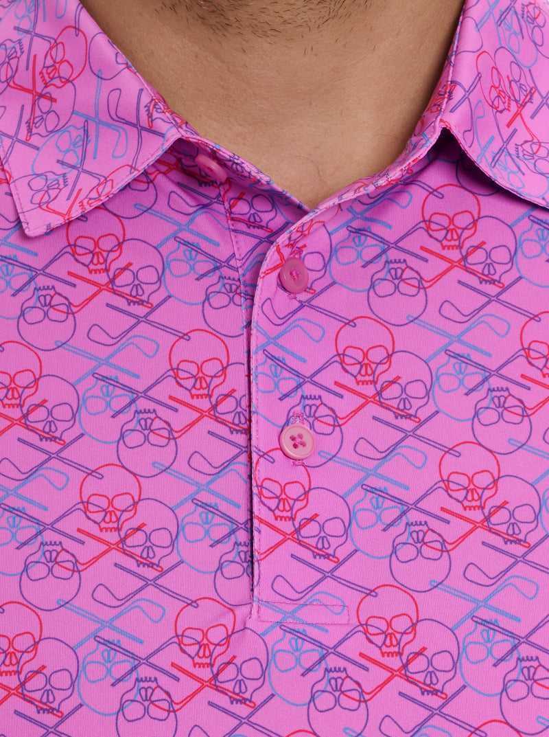 Robert Graham Iron Skull Performance Polo Periwinkle | 891YGITOV