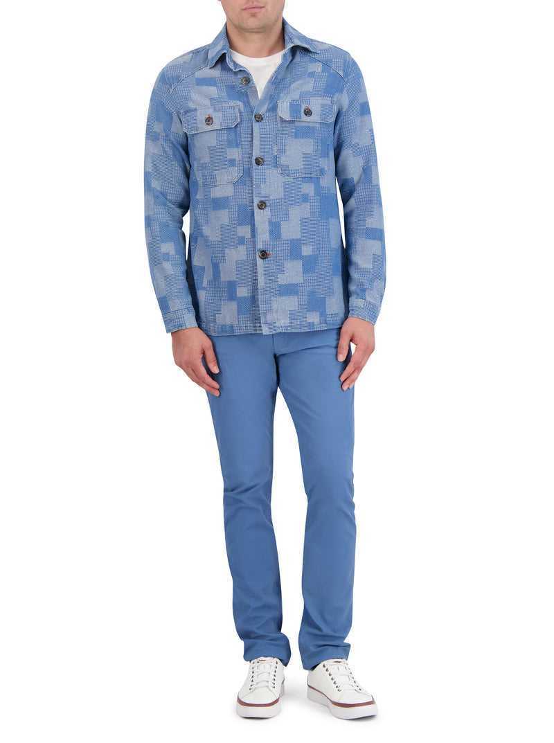 Robert Graham Jaxon Overshirt Blu | 095TMHOUG