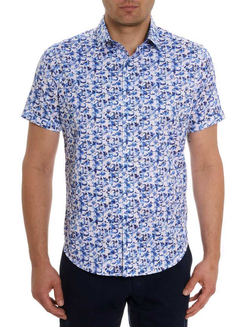 Robert Graham Kaanapali Short Sleeve Button Down Shirt Blu | 590OGKICZ