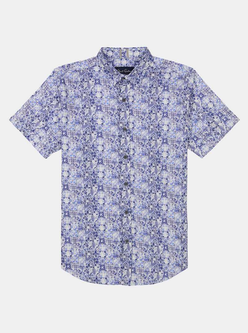 Robert Graham Kano Short Sleeve Button Down Shirt Blu | 094AHPOEX