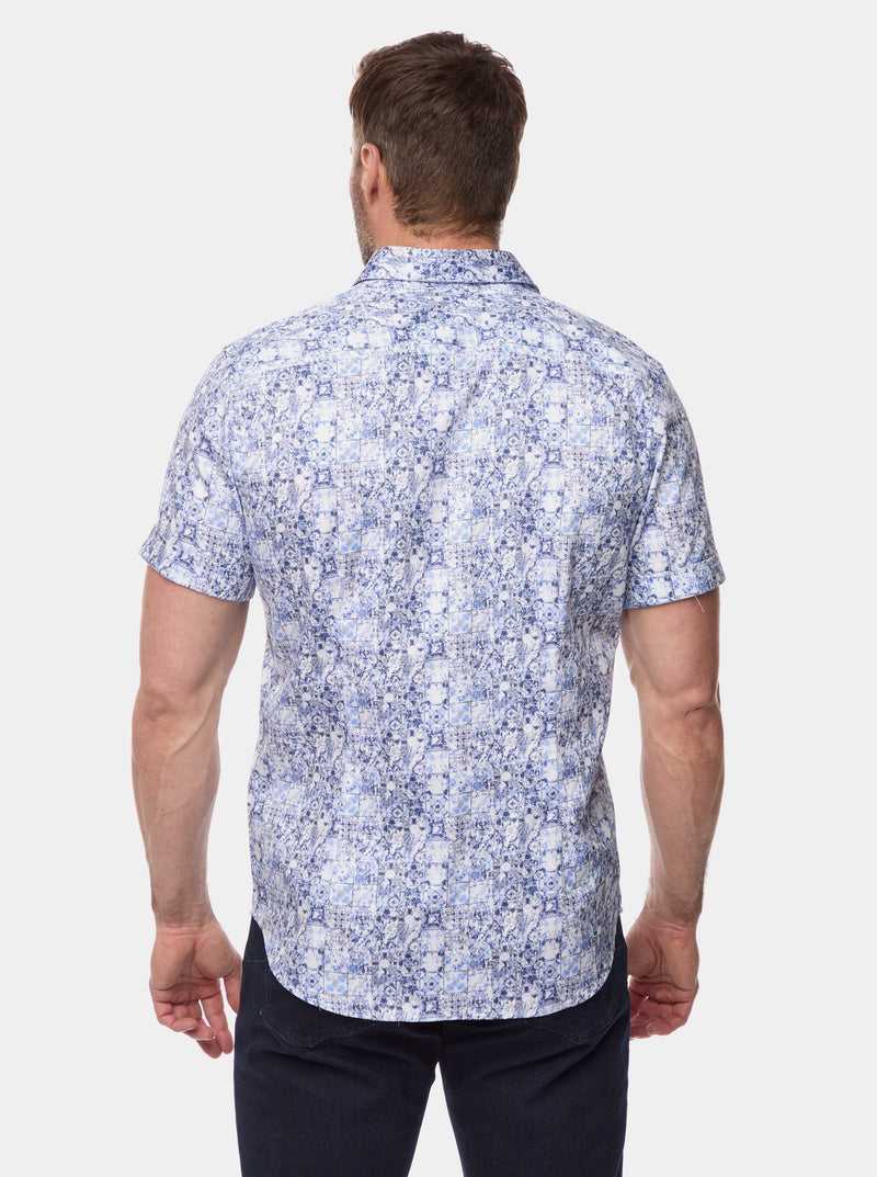 Robert Graham Kano Short Sleeve Button Down Shirt Blu | 094AHPOEX