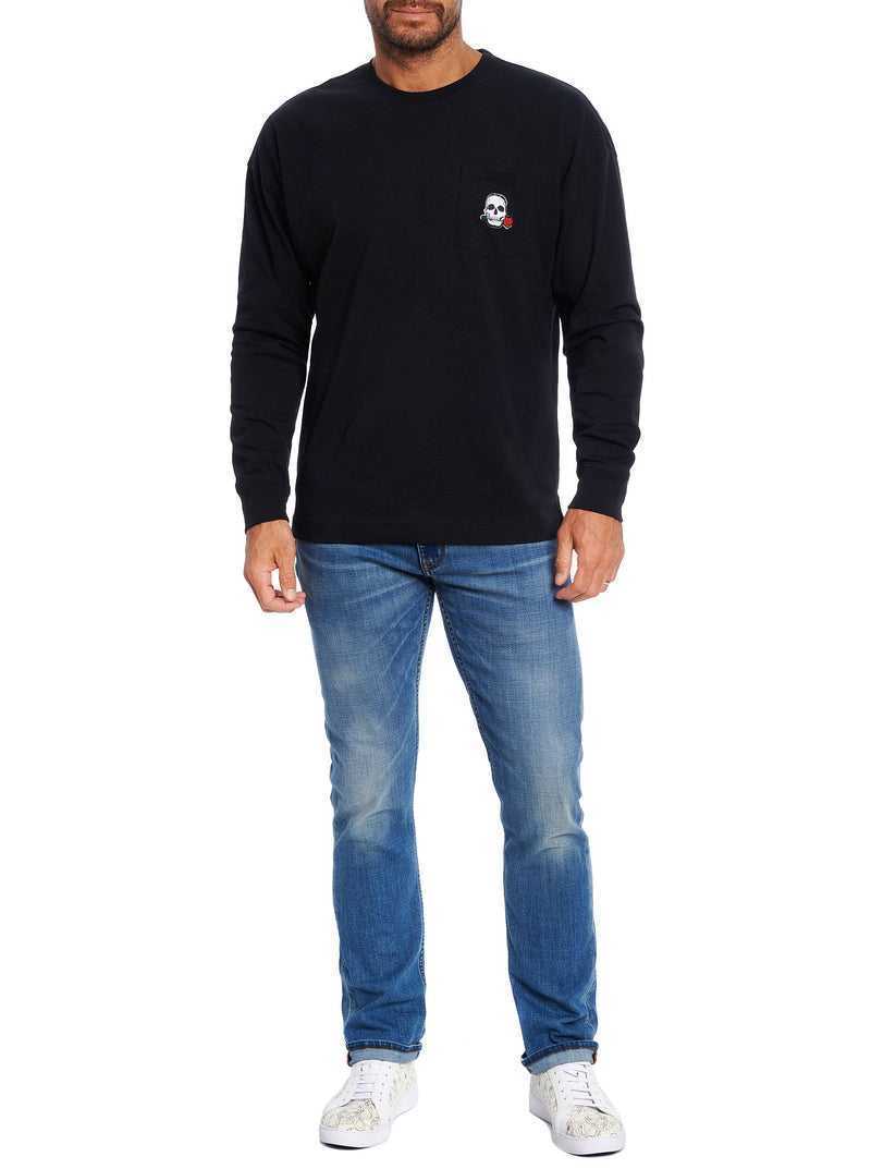 Robert Graham Las Vegas Long Sleeve T-shirt Nere | 752DLZGKX