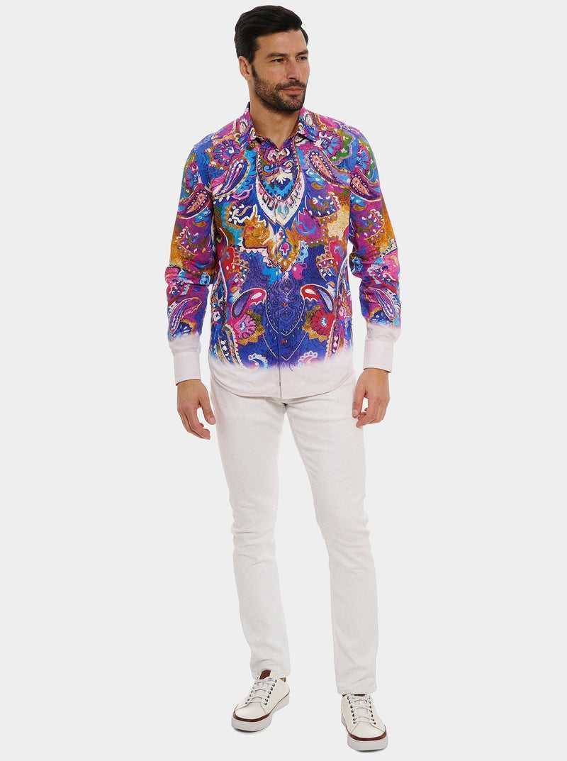 Robert Graham Limited Edition Bead My Guest Long Sleeve Button Down Shirt Multi | 093ZXCARM