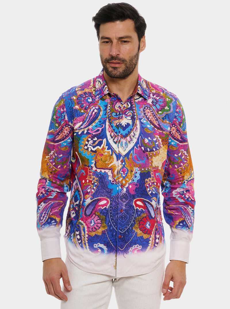 Robert Graham Limited Edition Bead My Guest Long Sleeve Button Down Shirt Multi | 093ZXCARM