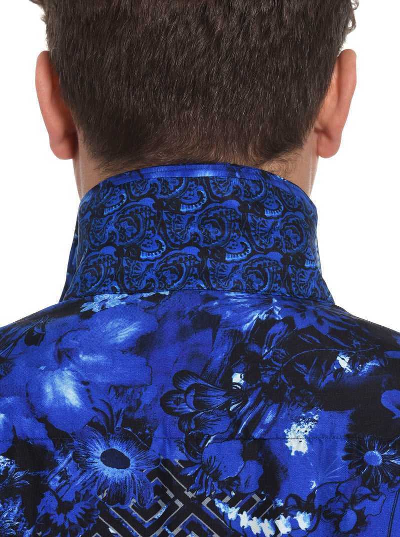 Robert Graham Limited Edition Blue Universe Short Sleeve Button Down Shirt Multi | 964GEONUD