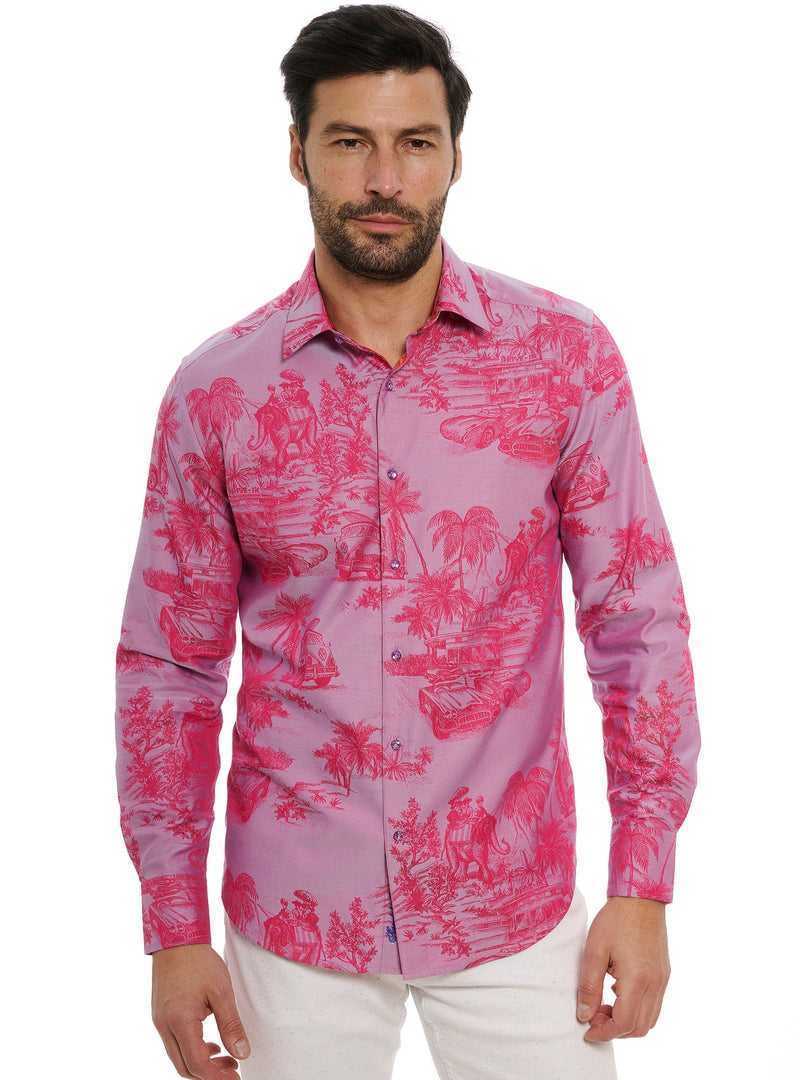 Robert Graham Limited Edition Endless Dreams Long Sleeve Button Down Shirt Big Rosa | 023RUIZPT