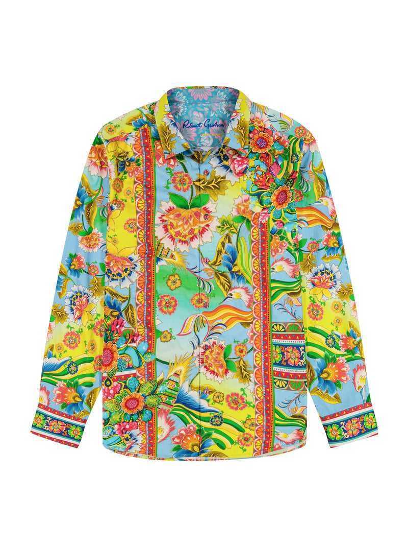 Robert Graham Limited Edition Hidden Lion Long Sleeve Button Down Shirt Multi | 907CTHDEU