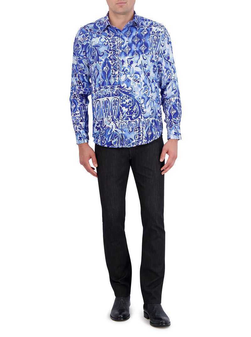 Robert Graham Limited Edition Jaipore Long Sleeve Button Down Shirt Blu | 580PIJBMD