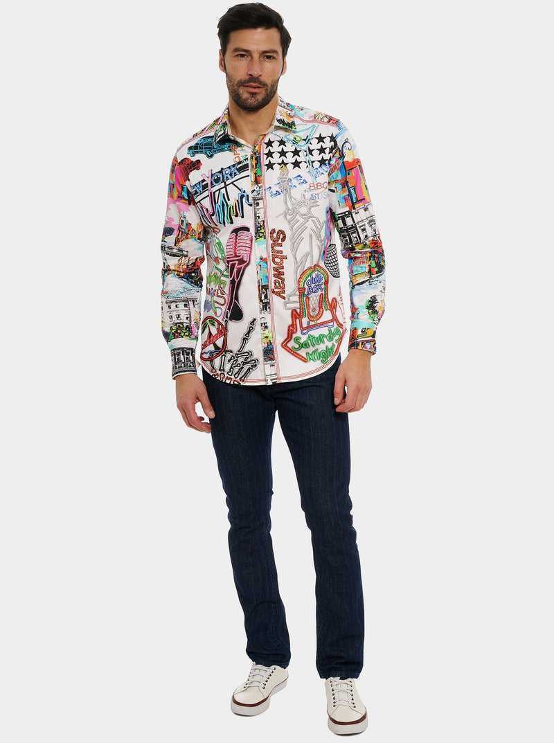 Robert Graham Limited Edition Sosharp Nyc Long Sleeve Button Down Shirt Tall Multi | 458GJCFXK