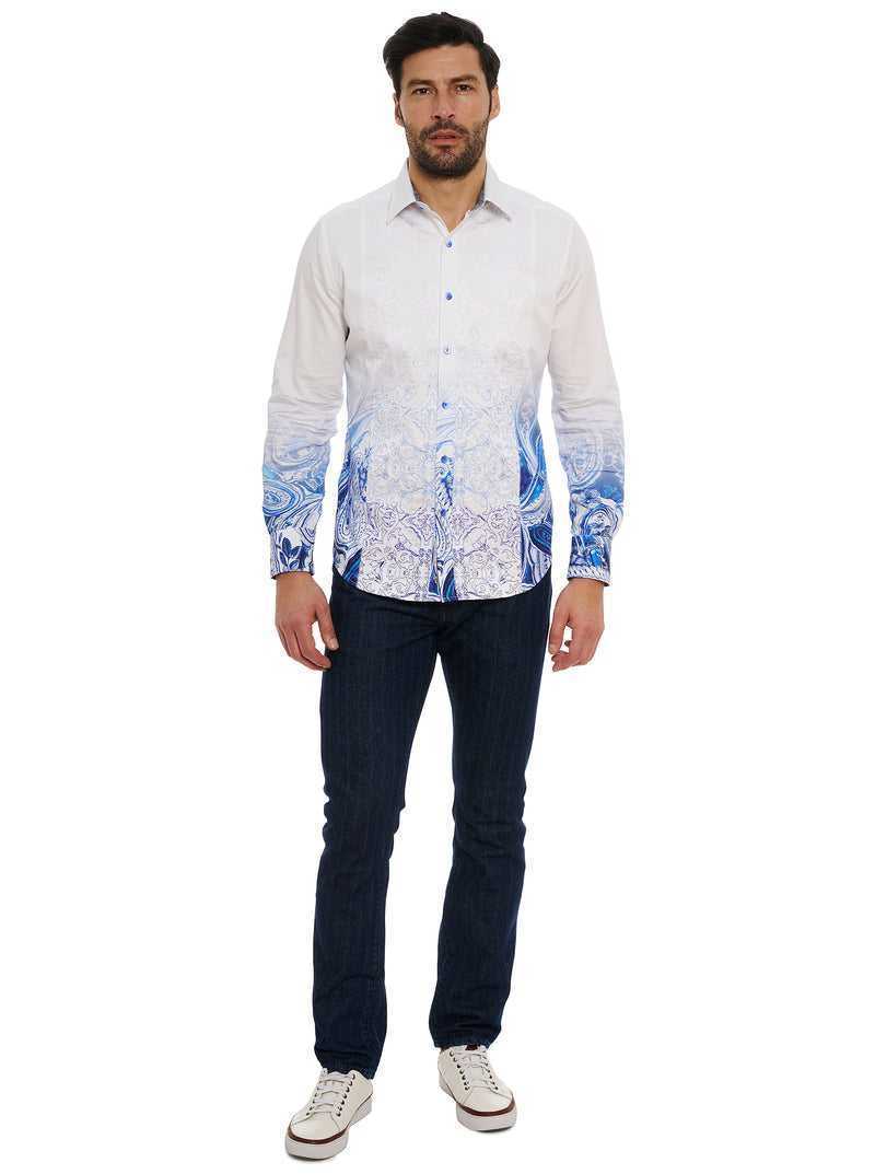 Robert Graham Limited Edition The Dorce Long Sleeve Button Down Shirt Big Blu | 965TDVGWS