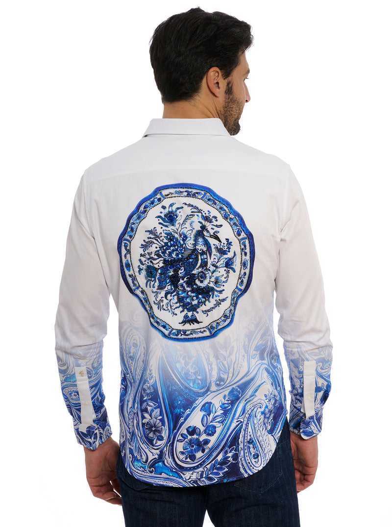 Robert Graham Limited Edition The Dorce Long Sleeve Button Down Shirt Big Blu | 965TDVGWS