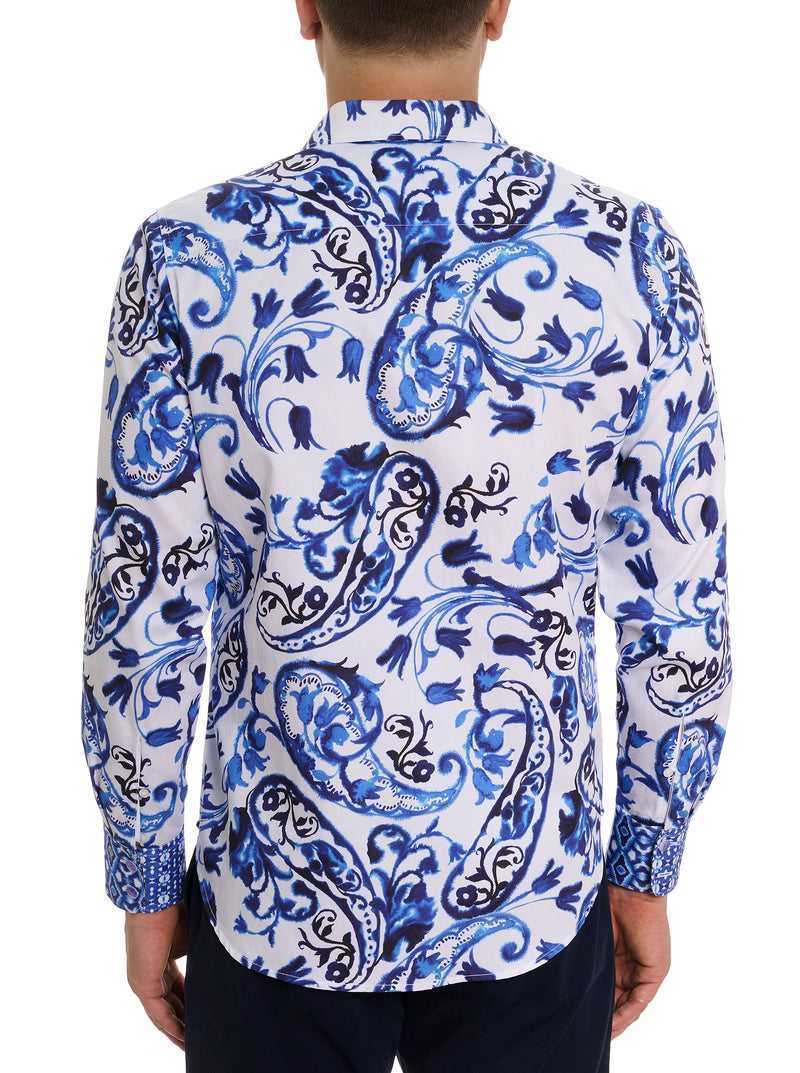 Robert Graham Limited Edition The Thera Long Sleeve Button Down Shirt Blu | 372WAODET