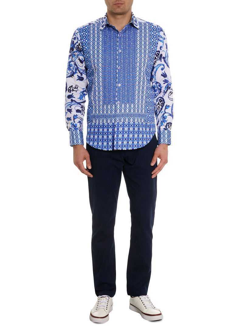 Robert Graham Limited Edition The Thera Long Sleeve Button Down Shirt Blu | 372WAODET