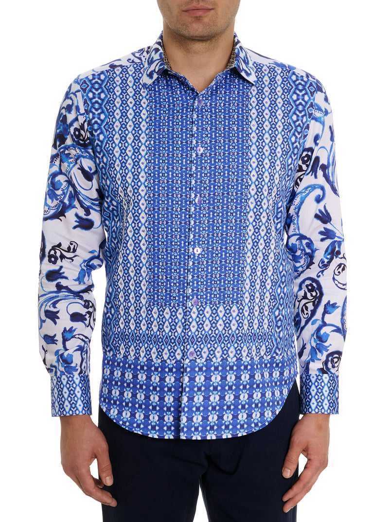 Robert Graham Limited Edition The Thera Long Sleeve Button Down Shirt Blu | 372WAODET