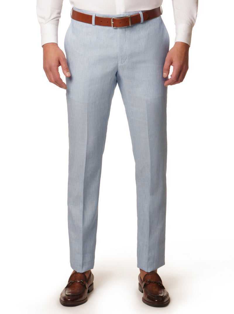 Robert Graham Linen Dress Pant Blu Chiaro | 794GOWRAZ