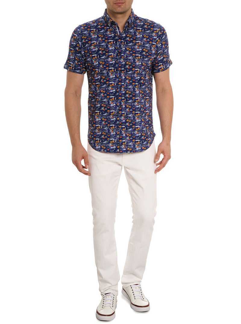 Robert Graham Lyndon Motion Short Sleeve Knit Shirt Multi | 528UDAVHZ