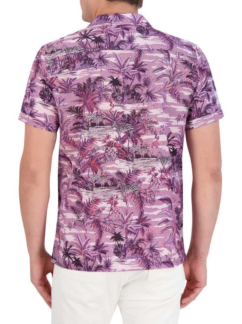 Robert Graham Makara Short Sleeve Button Down Shirt Lilac | 305GDFWCH