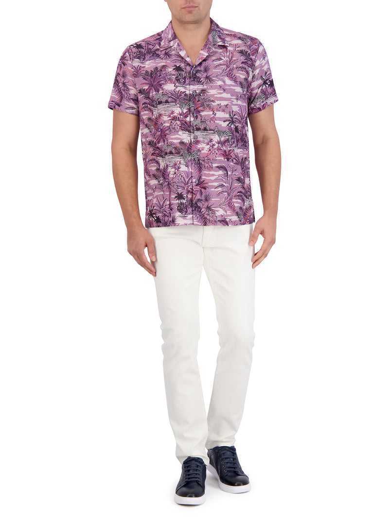 Robert Graham Makara Short Sleeve Button Down Shirt Lilac | 305GDFWCH