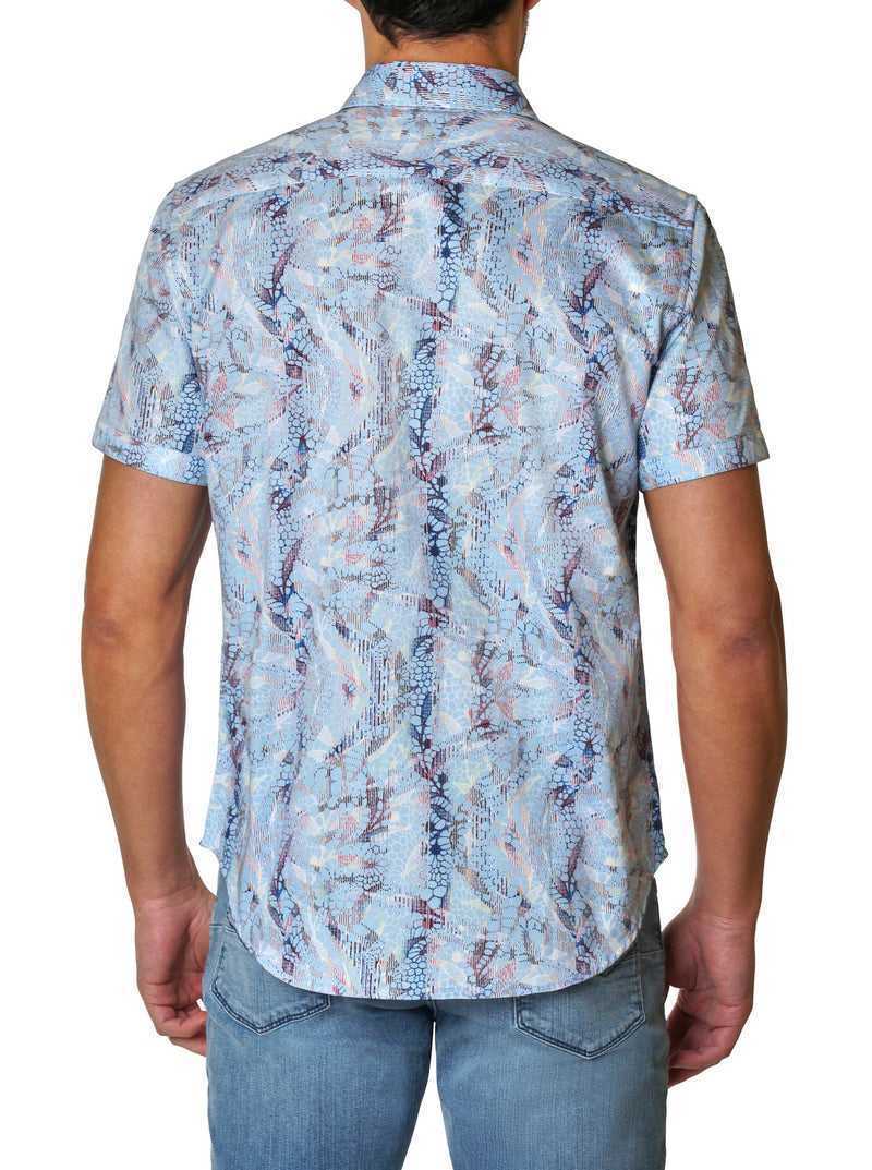 Robert Graham Mckay Short Sleeve Woven Shirt Blu | 641HDEJAQ