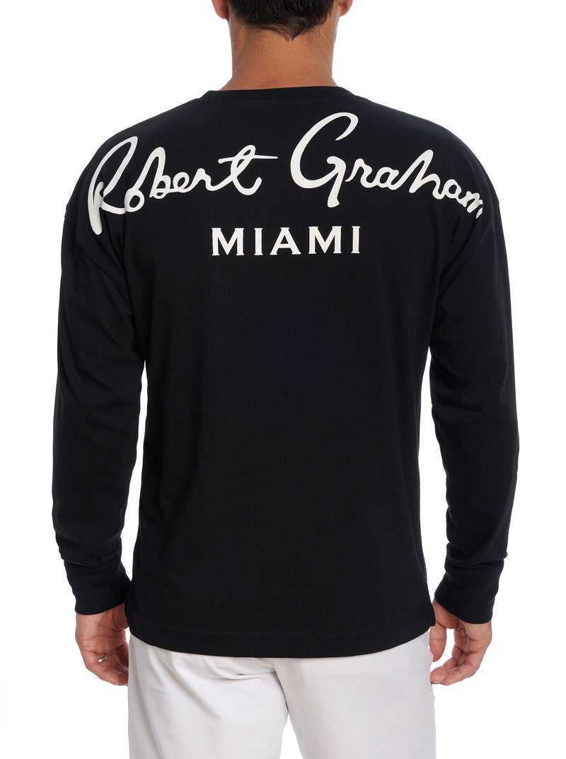 Robert Graham Miami Long Sleeve T-shirt Nere | 231UOZWCT