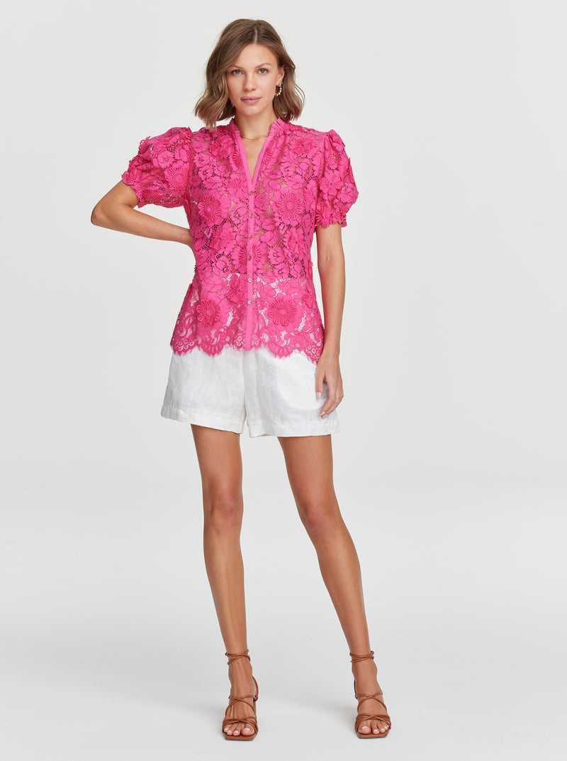 Robert Graham Mila Shirt Rosa | 795IVGKAW