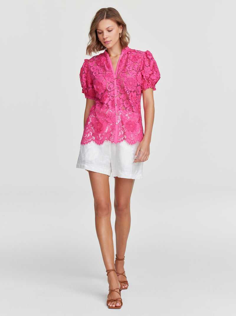 Robert Graham Mila Shirt Rosa | 795IVGKAW