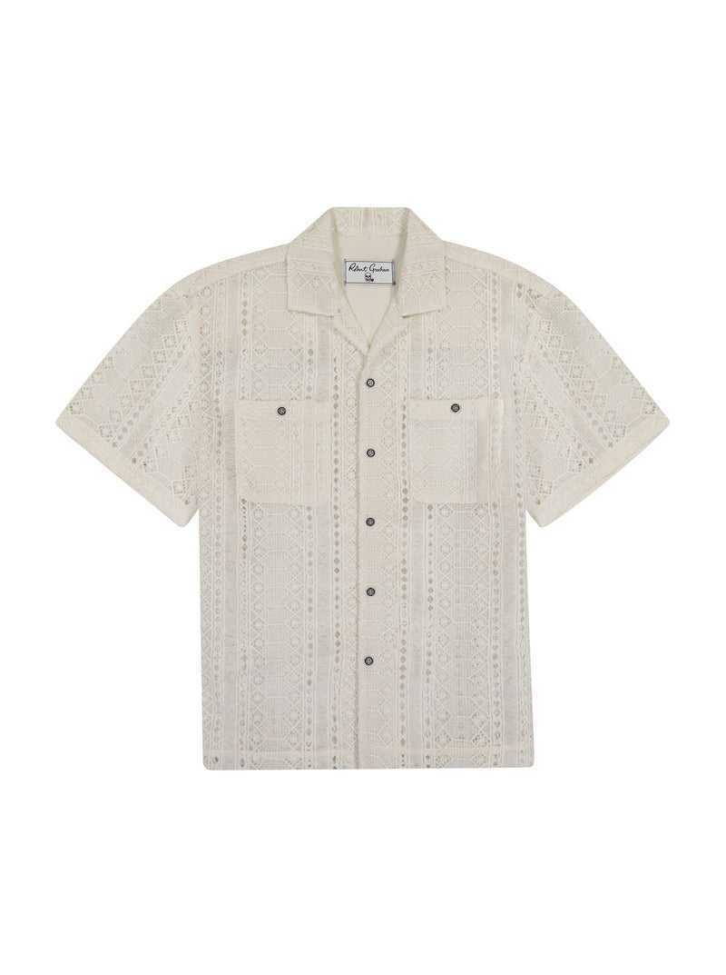 Robert Graham Milanese Short Sleeve Button Down Shirt Bianche | 019ZBGKHE