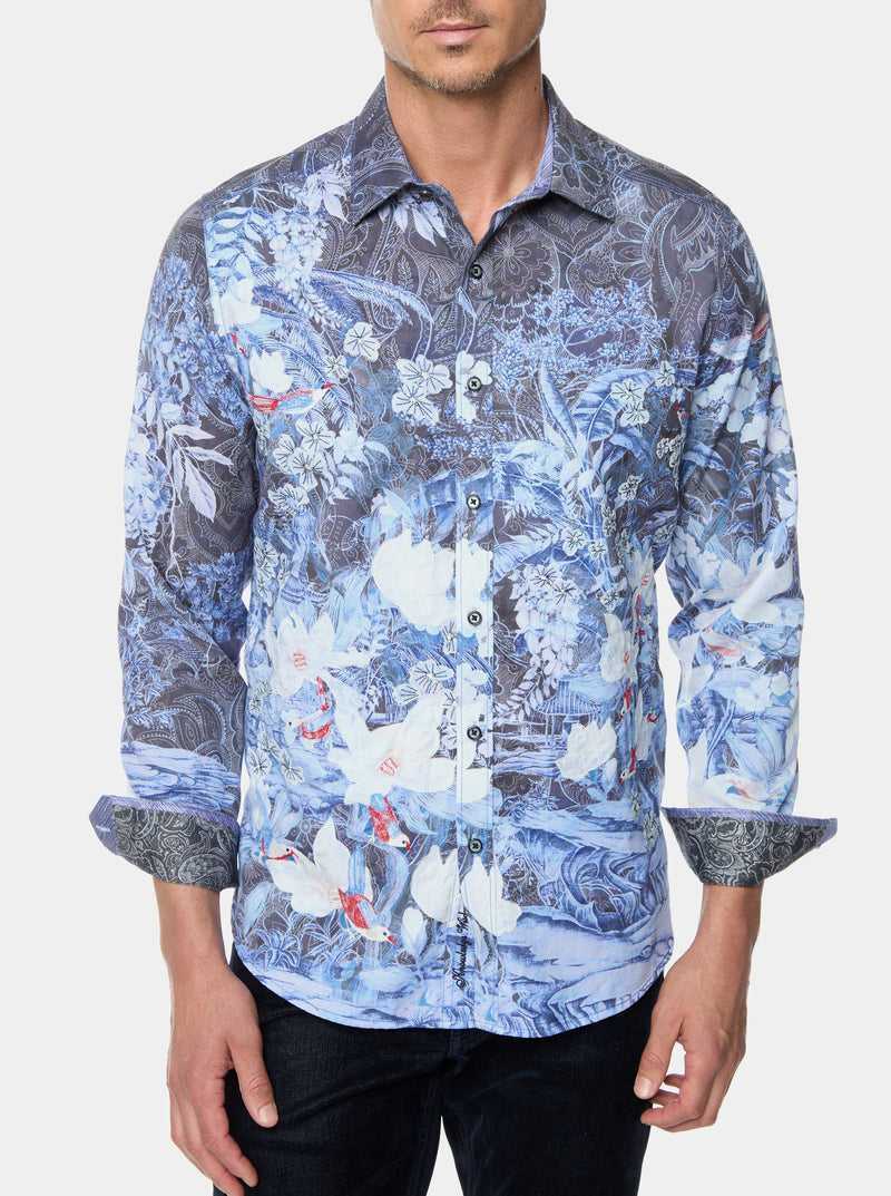 Robert Graham Nadine Long Sleeve Button Down Shirt Indaco | 368GKNXHR