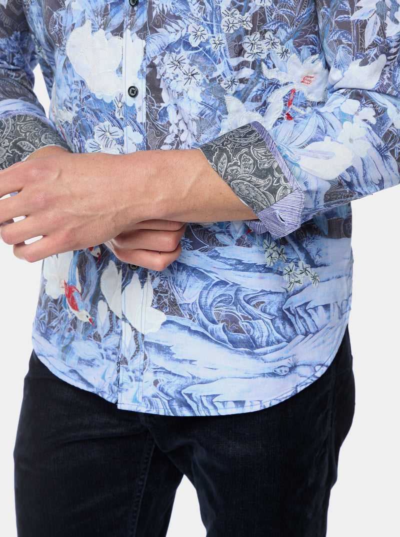 Robert Graham Nadine Long Sleeve Button Down Shirt Indaco | 368GKNXHR