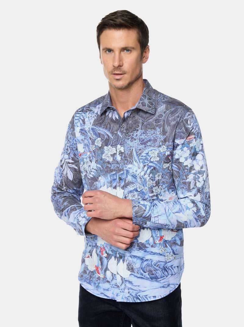 Robert Graham Nadine Long Sleeve Button Down Shirt Indaco | 368GKNXHR