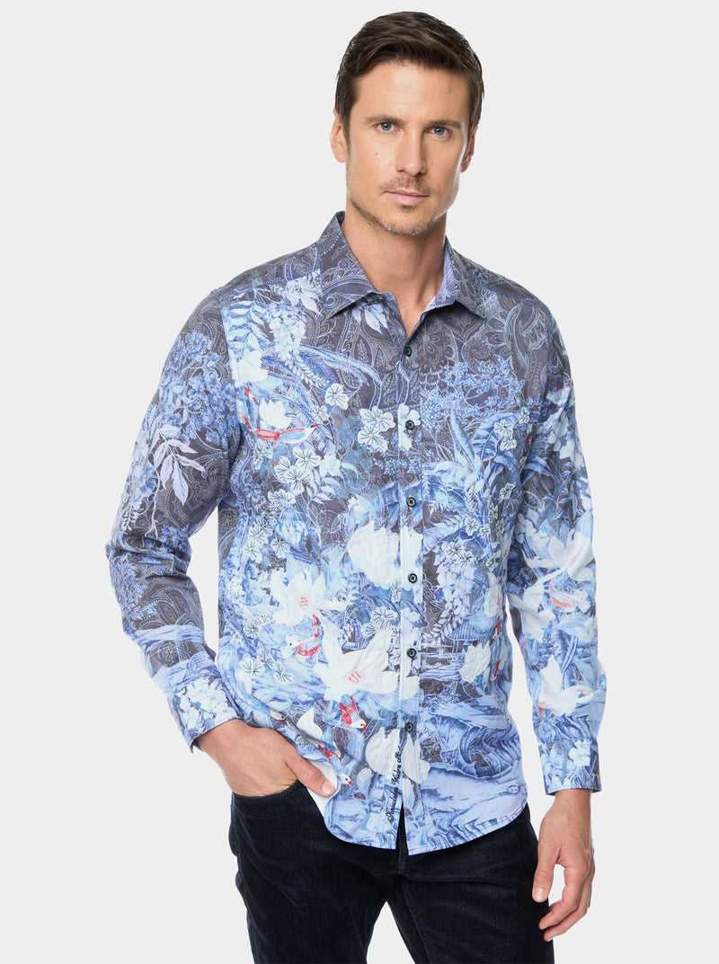 Robert Graham Nadine Long Sleeve Button Down Shirt Indaco | 368GKNXHR