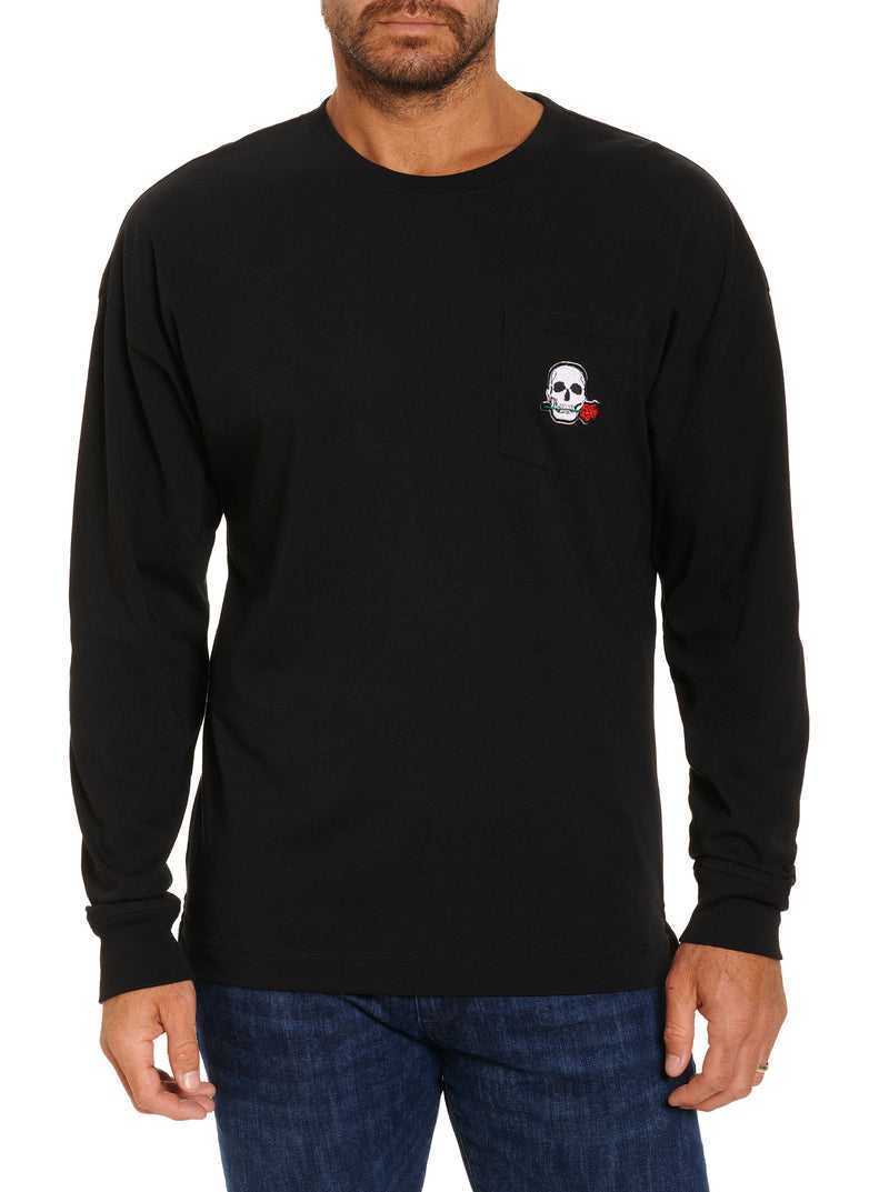 Robert Graham New York Long Sleeve T-shirt Nere | 698ZQDBIX