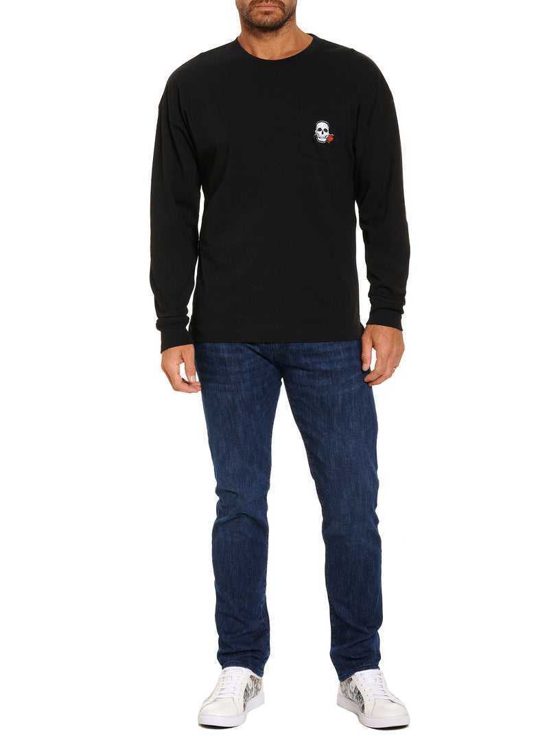 Robert Graham New York Long Sleeve T-shirt Nere | 698ZQDBIX