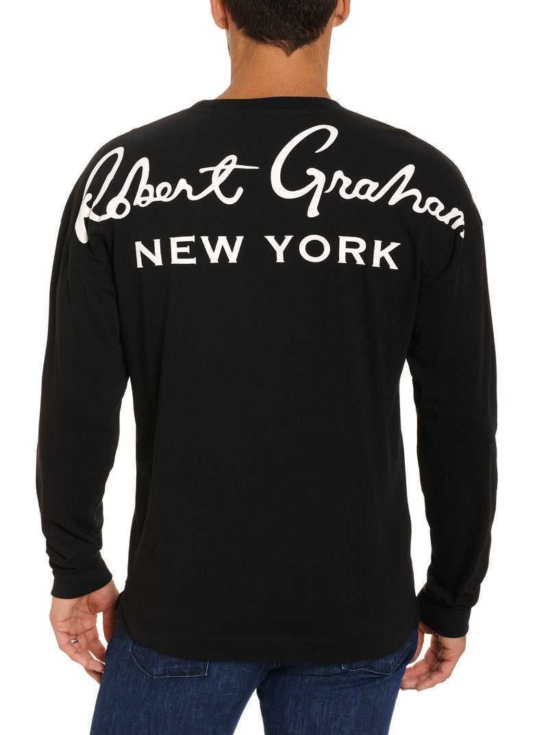 Robert Graham New York Long Sleeve T-shirt Nere | 698ZQDBIX