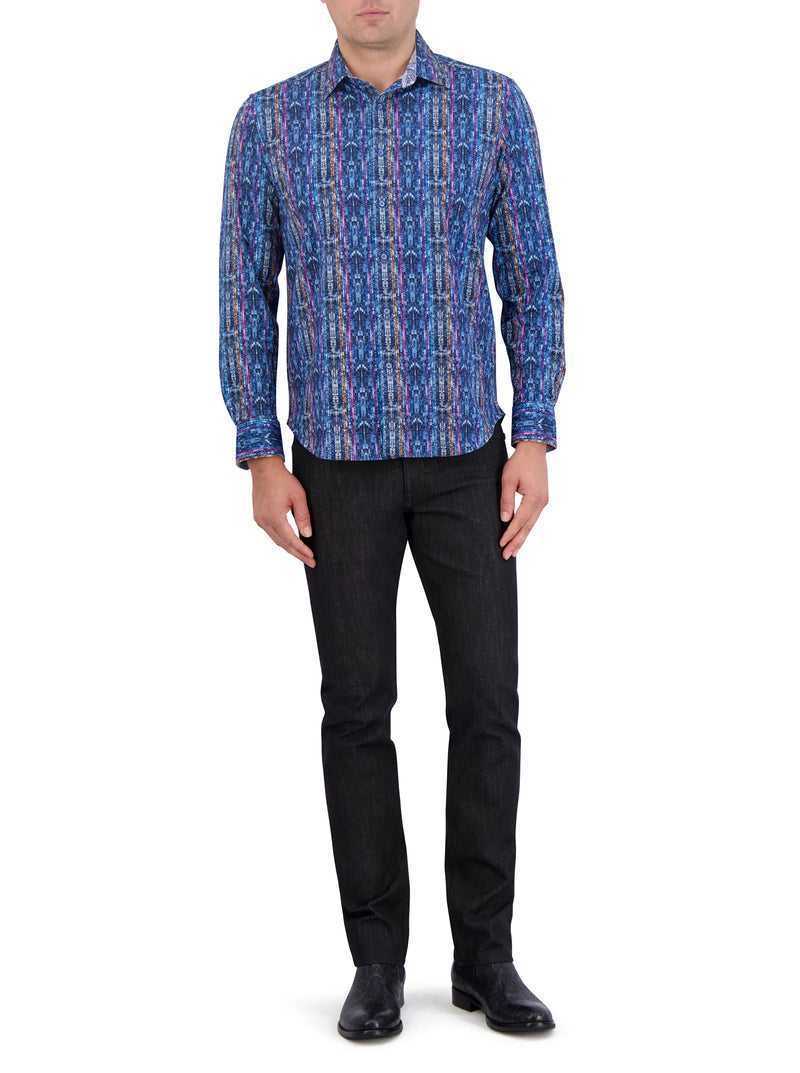 Robert Graham Oasis Motion Long Sleeve Knit Shirt Multi | 893BTGDUE