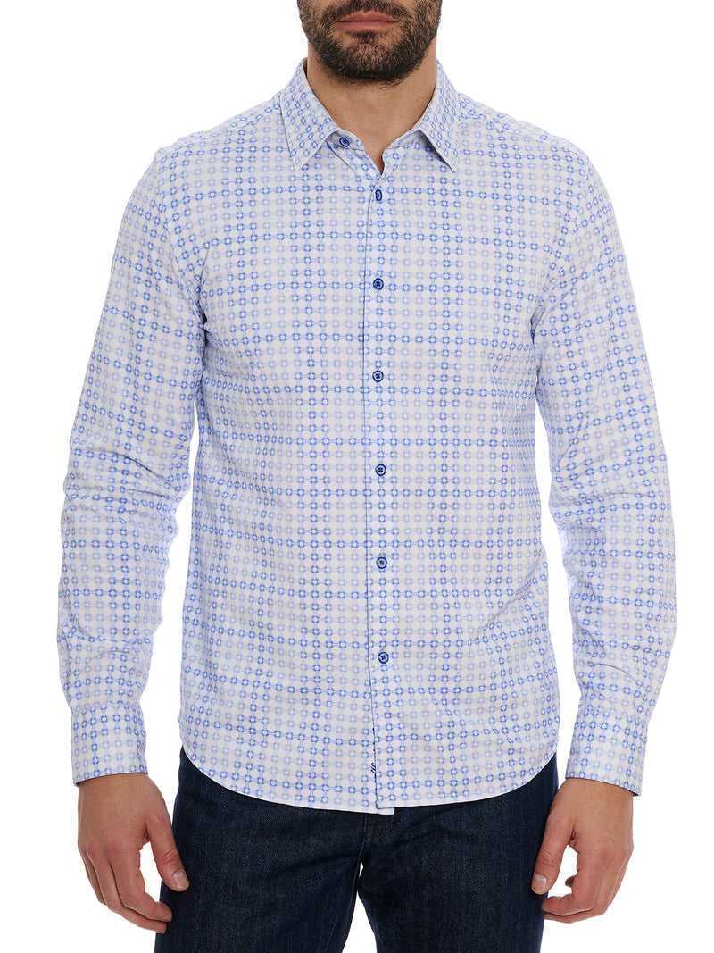 Robert Graham Port Of Call Motion Long Sleeve Knit Shirt Blu | 527CQVKSO