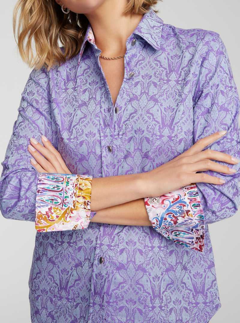 Robert Graham Priscilla Shirt Lilac | 780PBWJUY