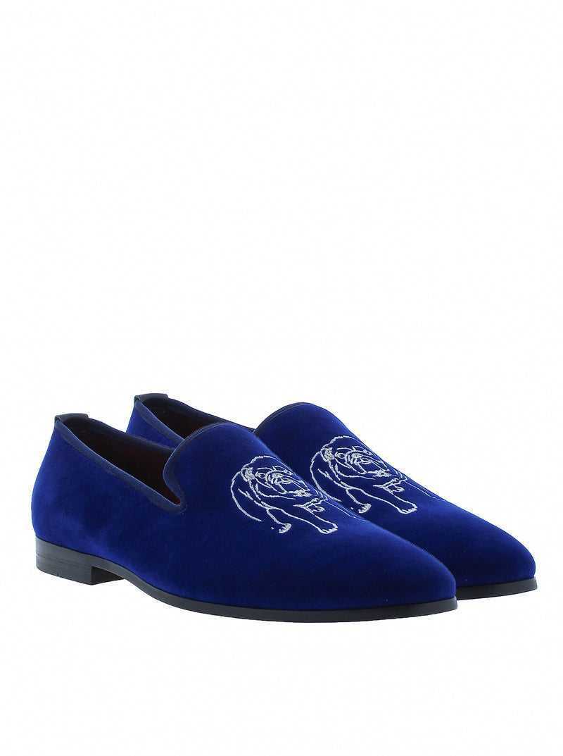 Robert Graham Reisman Smoking Slipper Blu Marino | 209RHTOUW