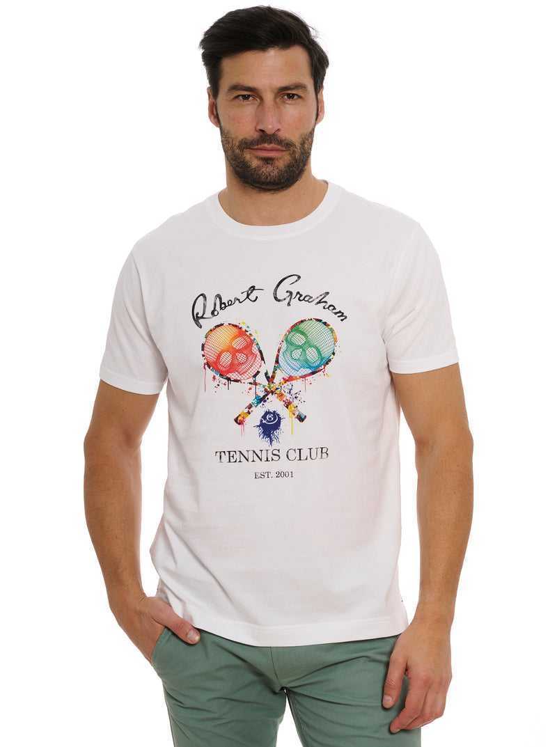 Robert Graham Rg Tennis Club T-shirt Bianche | 895XWVLQU