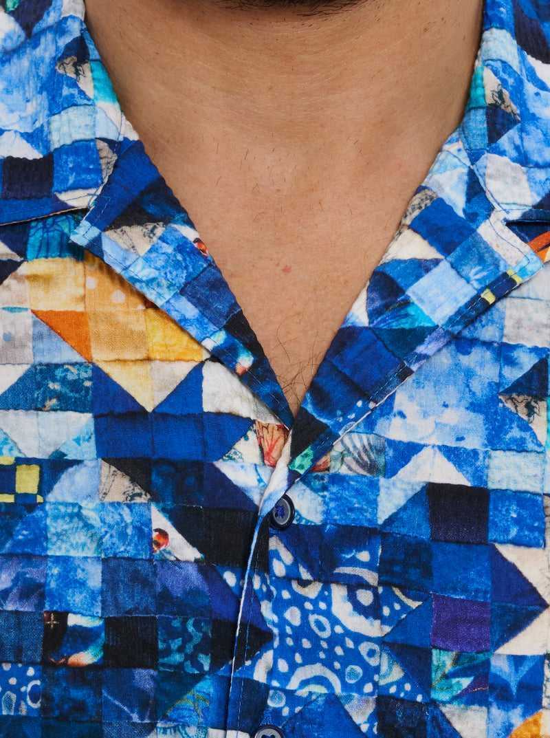 Robert Graham Sashiko Short Sleeve Button Down Shirt Multi | 107BHSTRM